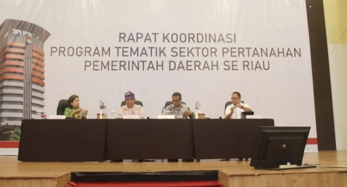 Sekda Inhil Ikuti Rakor Program Tematik Sektor Pertanahan Wilayah Riau 2023