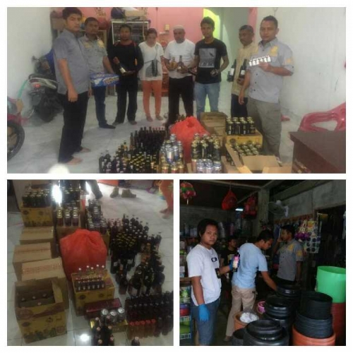 Jelang Bulan Ramadhan, Kapolres Siak Razia Ratusan Botol Miras