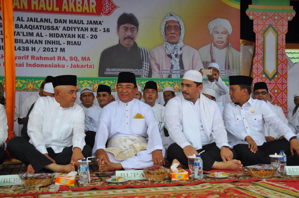 Bupati Inhil, Gubernur Riau dan Ribuan Muslim hadiri haul Akbar syekh Abdul Qadir Al Jailani