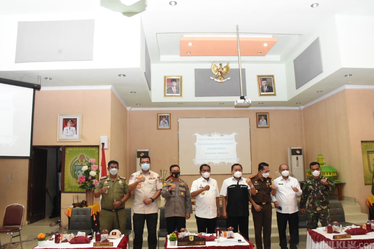 Evaluasi dan Monitoring PPKM Mikro, Sergai Keluar dari Zona Oranye