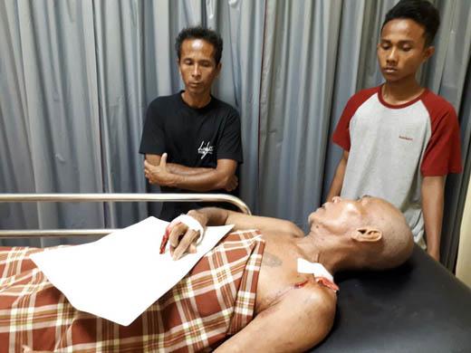 Durhaka, Seorang Anak Bacok Bapak Kandungnya Sendiri