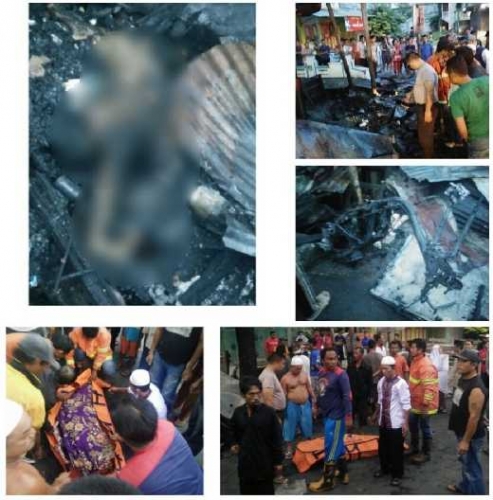 Ngeri, Wanita Paruh Baya Terwas Terpanggang Dalam Kios BBM Miliknya..