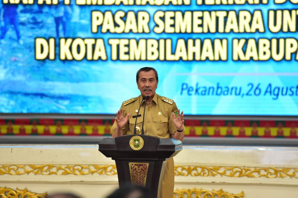 Gubri Pimpin Penggalangan Dana Untuk Pembangunan Kios di Tembilahan