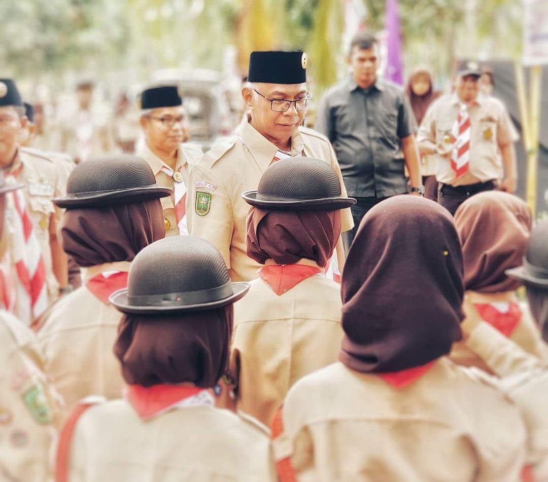Pj Bupati Inhil Buka Kemah Prestasi Terpadu Gerakan Pramuka