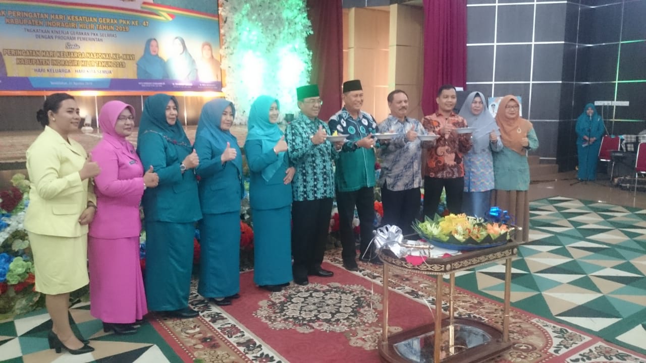 Bupati Inhil Buka Kegiatan Puncak Peringatan HKG PKK Ke-47 dan Hari Keluarga Nasional Ke-26
