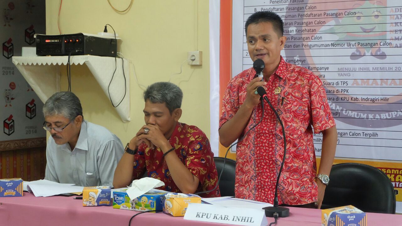 Bupati Inhi Harapkan Tahapan Pemilihan Bupati dan Wakil Bupati Kabupaten Inhil Tahun 2018 Berjalan Baik
