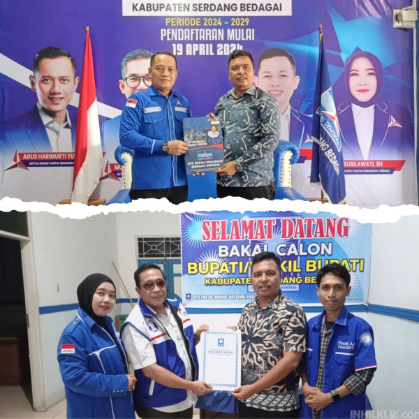 Maju Pilkada 2024, Taufik Kurrahman Resmi Daftar di DPC Demokrrat dan DPD PAN Sergai