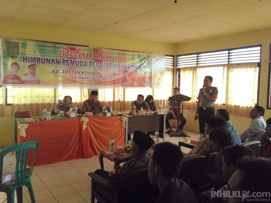 Pemuda BNN Inhil Bersama Kapolsek Kemuning Isi Dialog Interaktif Anti Narkoba