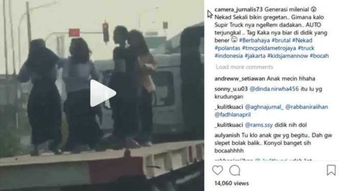 Video Viral Pelajar Putri Joget di Atas Truk, Bikin Geregetan