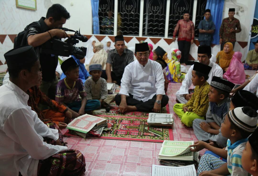 Bupati Inhil Lakukan Peninjauan Progran Magrib Mengaji
