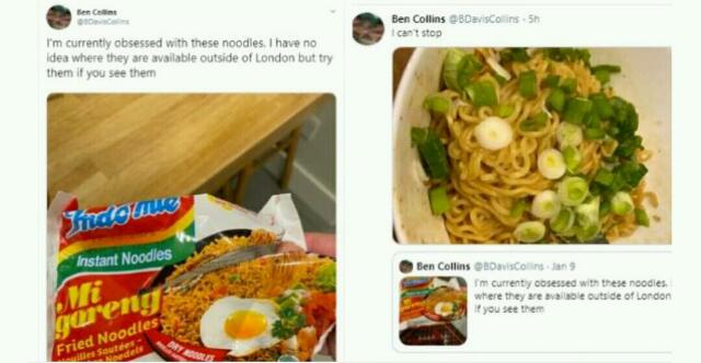 Seorang Bule Tergila-gila dengan Indomie, Dikira Cuma Ada di London