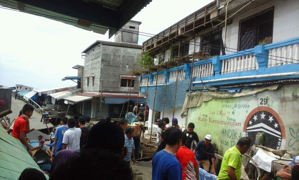 Ini Foto-foto Longsor di Tanah Merah, Inhil