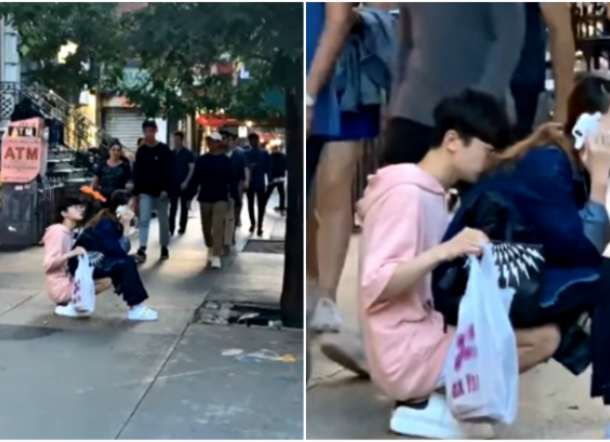 Pasangan ini Viral, Si Cowok Rela Jadi 'Kursi' Buat Cewek