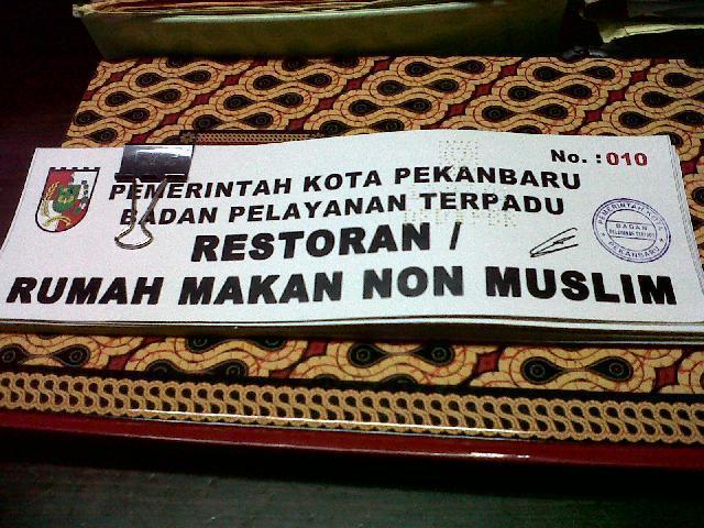 Pemko Pekanbaru Terbitkan Izin 135 RM Nonmuslim Berjualan Selama Ramadan