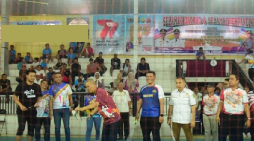 Dihadiri Tantowi Ahmad, Turnament Badminton Kapolres Inhil Cup 2023 Resmi Dibuka