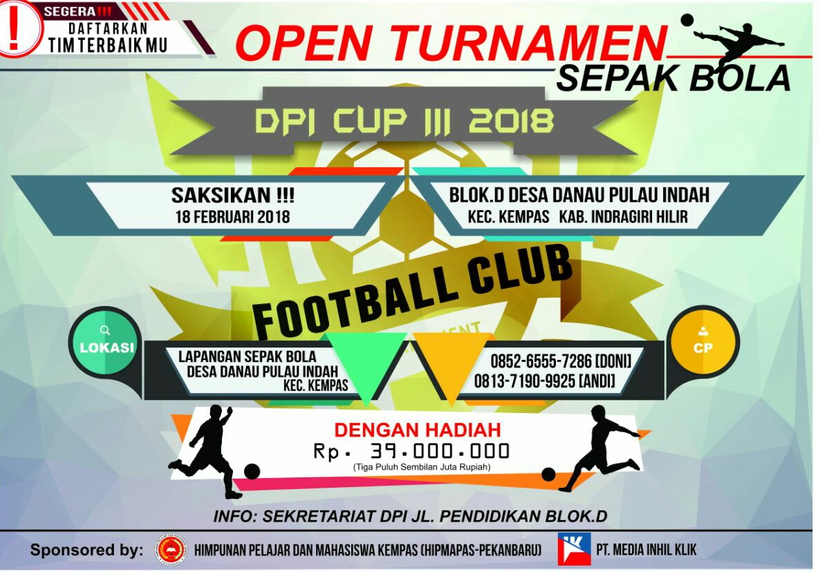 Desa Danau Pulau Indah Adakan Turnamen Sepak Bola Berhadiah Rp 39 Juta, Ayo Segera Daftarkan Tim Mu