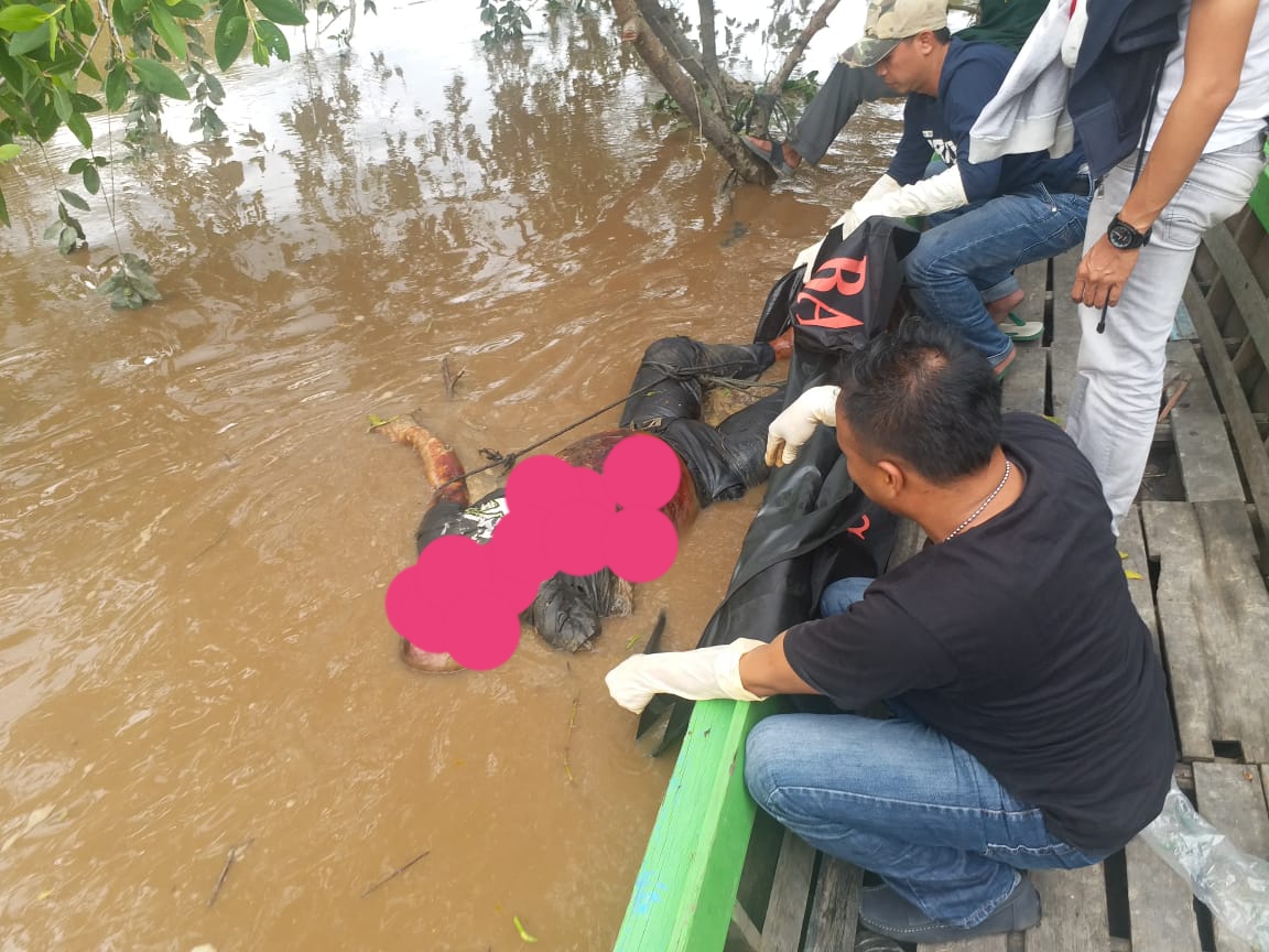 Amri Ditemukan Tewas Mengapung di di Sungai Batang Tuaka