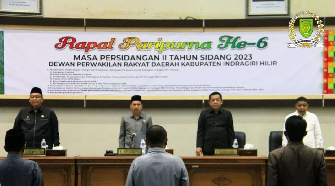Agendakan 6 Ranperda, DPRD Inhil Gelar Paripurna ke-6 Masa Sidang II 2023