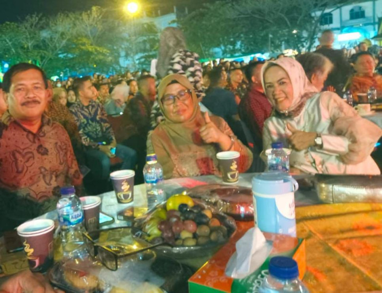 Kadinkes Inhil Hadiri Malam Syukuran Peringatan Hari Bhayangkara Ke-77 Tahun 2023