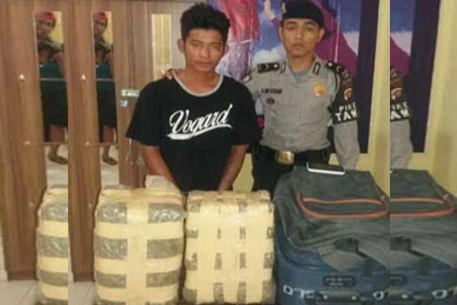 Polres Rokan Hilir Berhasil Gagalkan Peredaran 8Kg Ganja