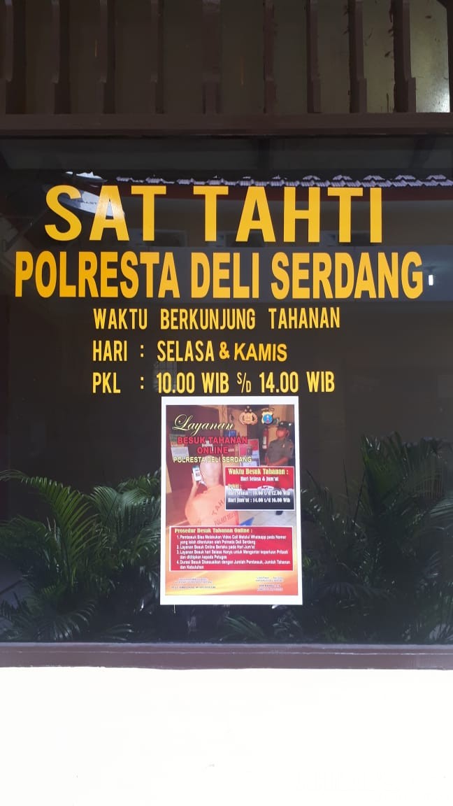 Sat Tahti Polresta Deli Serdang Berlakukan Layanan Besuk Online