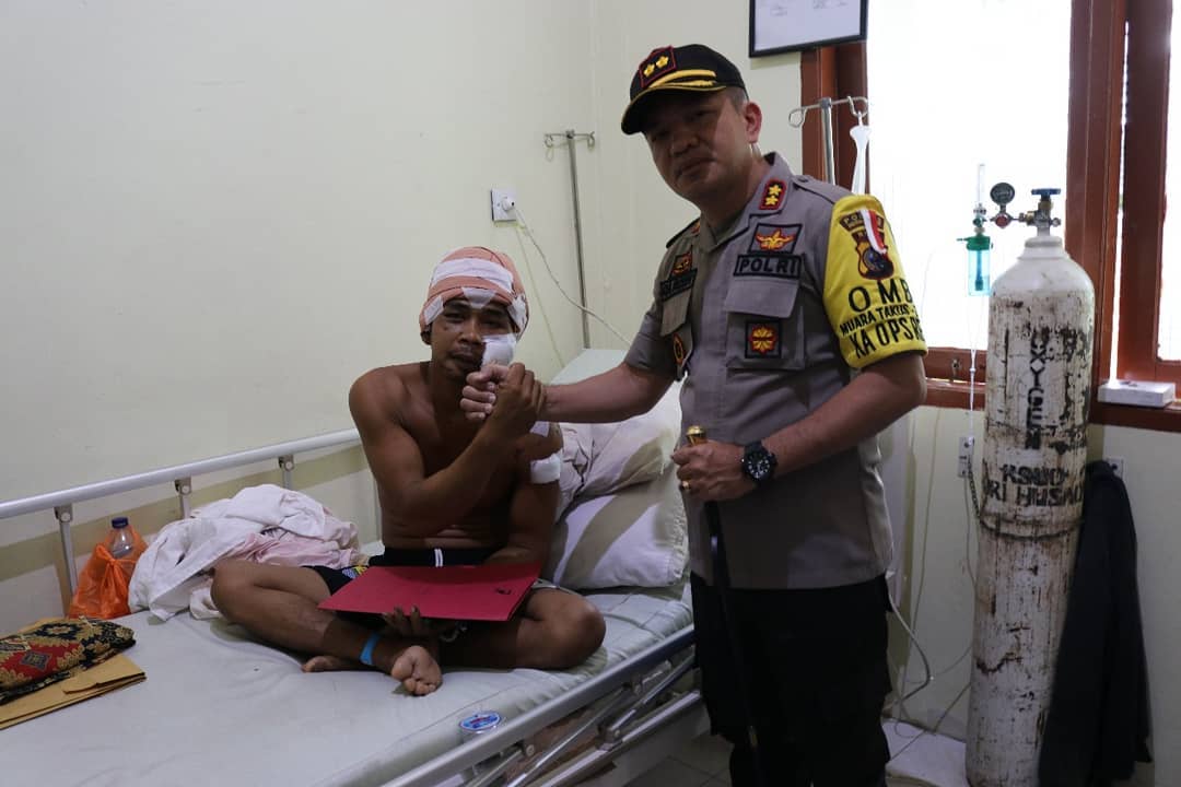 Kapolres Jenguk Korban Keganasan si Belang