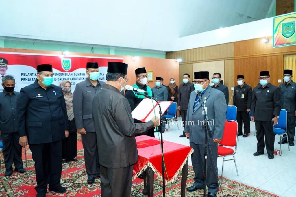 Bupati Inhil Resmi Lantik Pejabat Sekda Fauzar