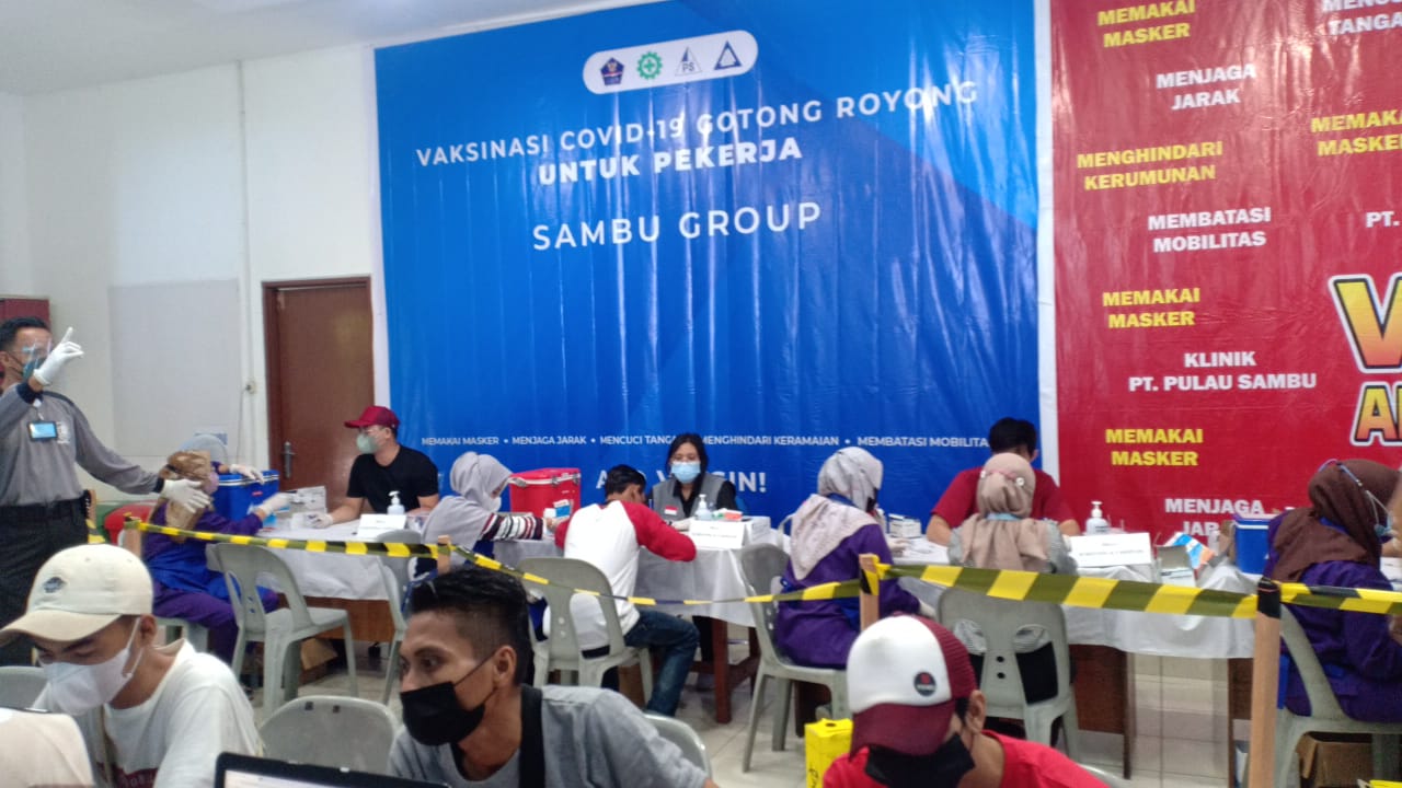 Sambu Group di Inhil Kembali Menggelar Vaksinasi Gotong Royong untuk Pekerja