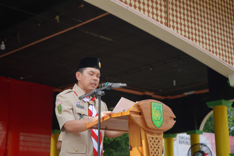 Pj Bupati Inhil Erisman Pimpin Upacara Hari Pramuka ke-63