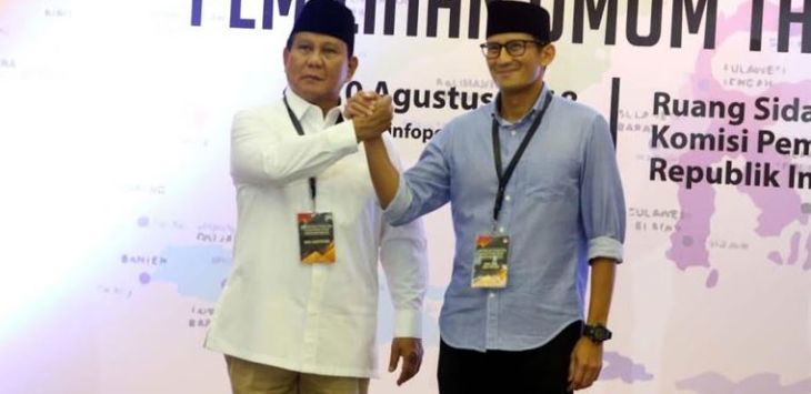 Survei Pilpres 2019 Prabowo-Sandiaga Menang Telak, Eh…Ternyata Hoax