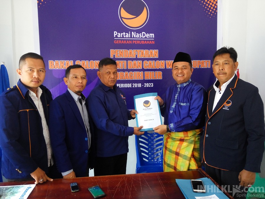Pulang Kampung, Cawabup Inhil Fuaddy Noor Mendaftar ke Nasdem
