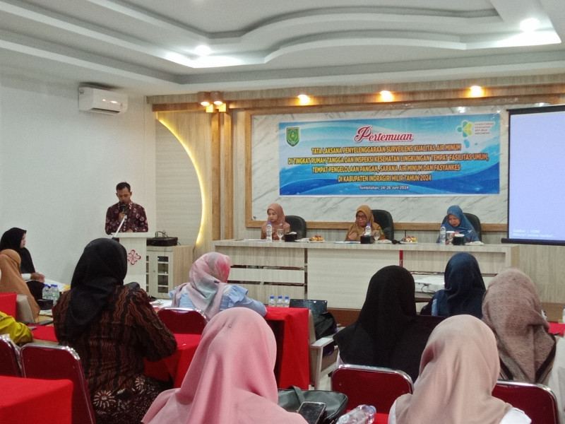 Dinkes Inhil Gelar Pertemuan Surveilens Kualitas Air Minum