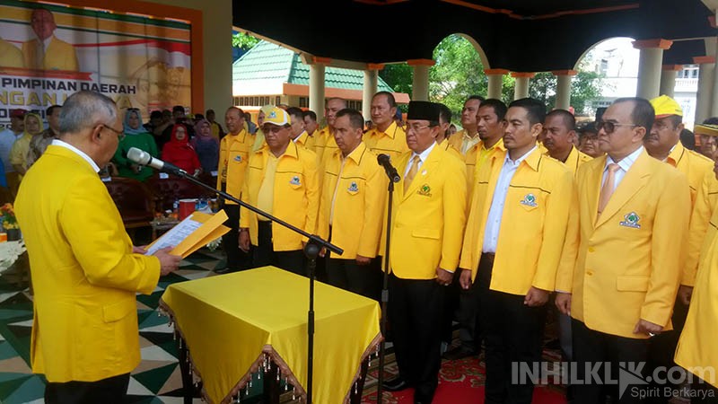Pelantikan Kepengurusan DPD II Partai Golkar Disaksikan Langsung Masyarakat Inhil