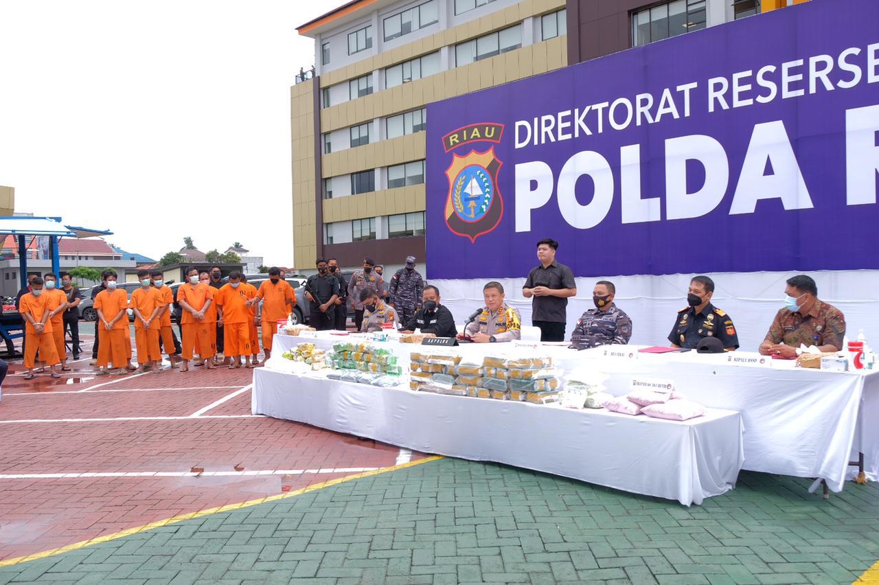 Musnahkan 80,24 KG Sabu dan 68.636 Ekstasi, Kapolda Riau : No Place to Hide ….!