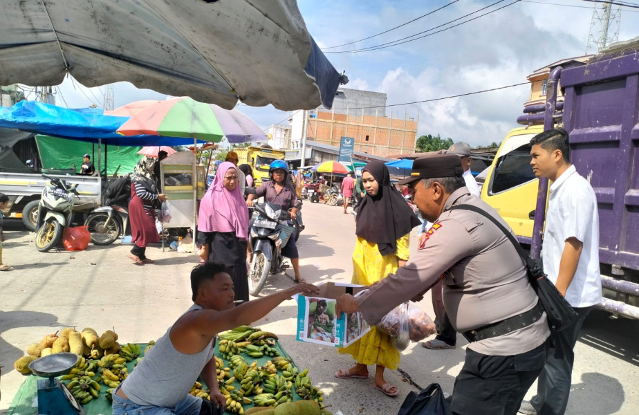 Bersama Pemdes Sencalang, Polri Bantu Galang Dana untuk Pengobatan Warga Penderita Kanker Payudara