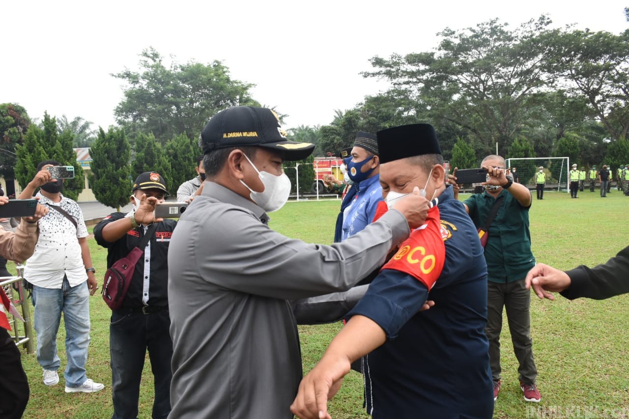 Bupati Sergai Hadiri Apel gelar Ops Yustisi, Vaksinator, PPKM Mikro dan Kamtibmas