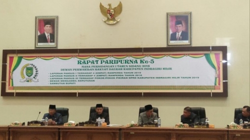 Rapat Paripurna ke-5, Pansus DPRD Inhil Sampaikan Hasil Pembahasan 8 Ranperda