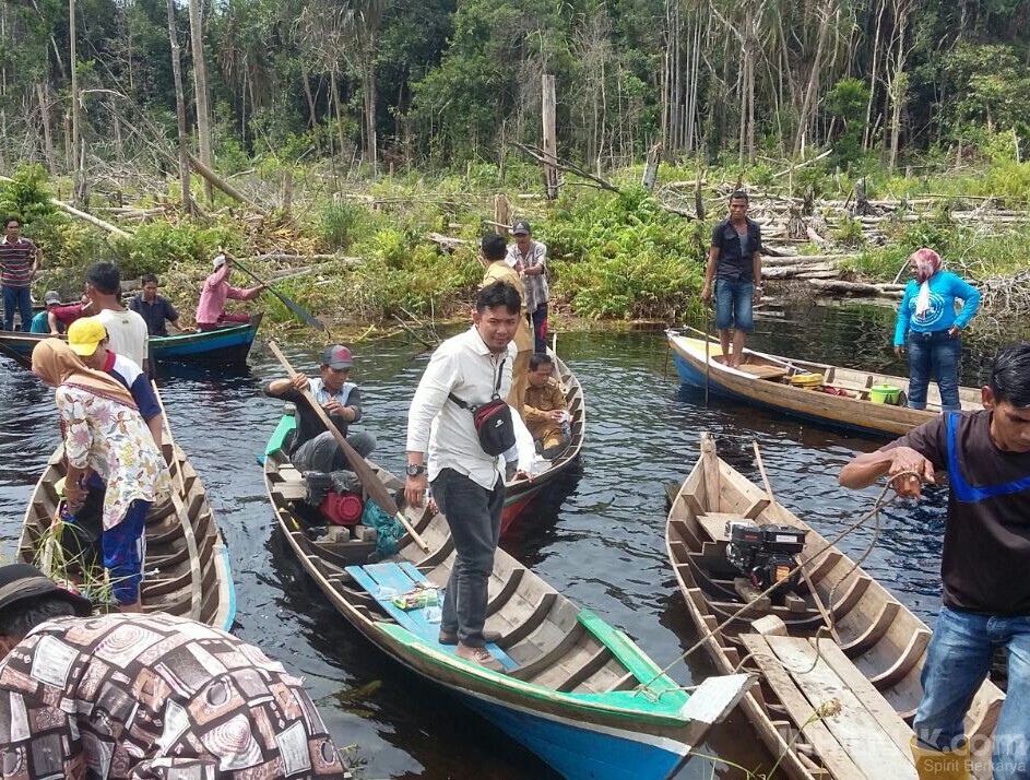 Tim KLHK dan BRG Cek Kerusakan Gambut di Inhil