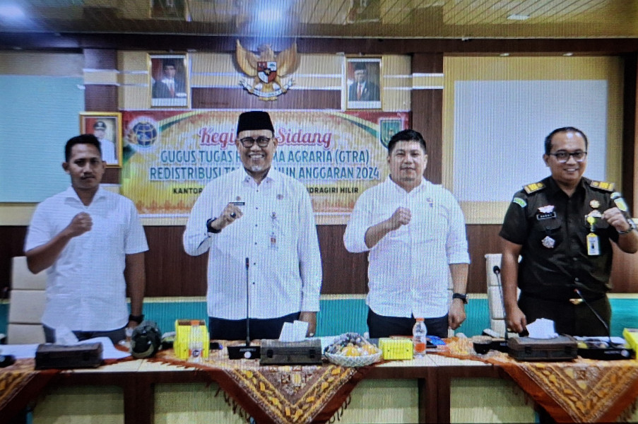 Diwakili Asisten I, Pj Bupati Inhil Pimpin Sidang GTRA