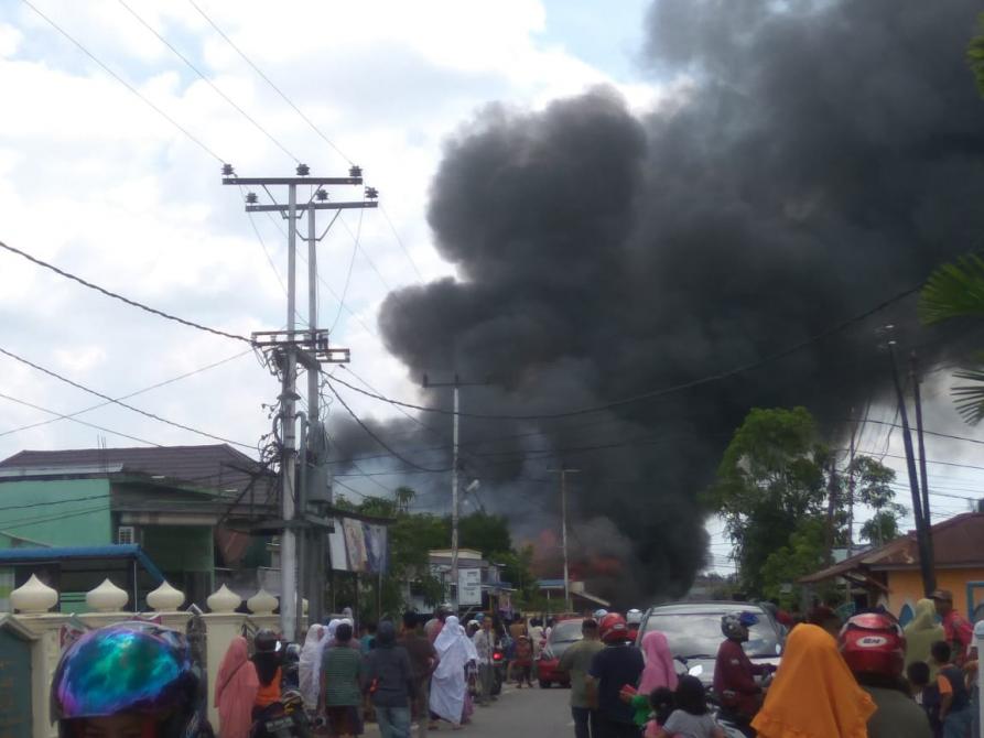 Begini Cerita Saksi Terkait Musibah Kebakaran di Jalan Tanjung Harapan Tembilahan