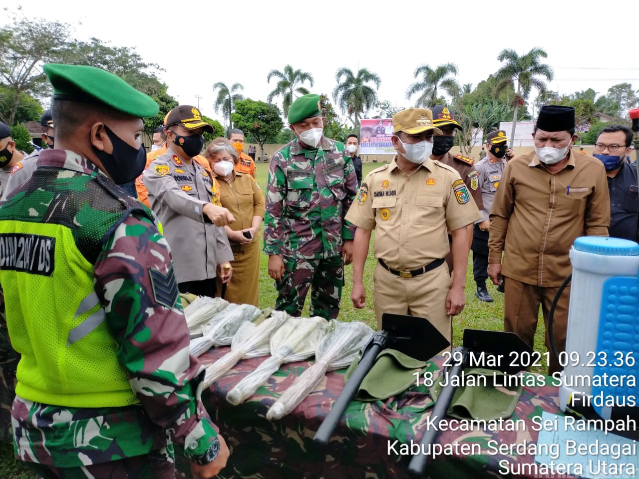 Danramil 10/Sei Rampah hadiri Apel Kesiapan Antisipasi KARHUTLA Tahun 2021