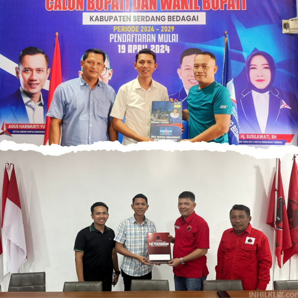 Zoefri Arie Harahap Ambil Formulir Calon Wakil Bupati Sergai di PDIP dan Demokrat