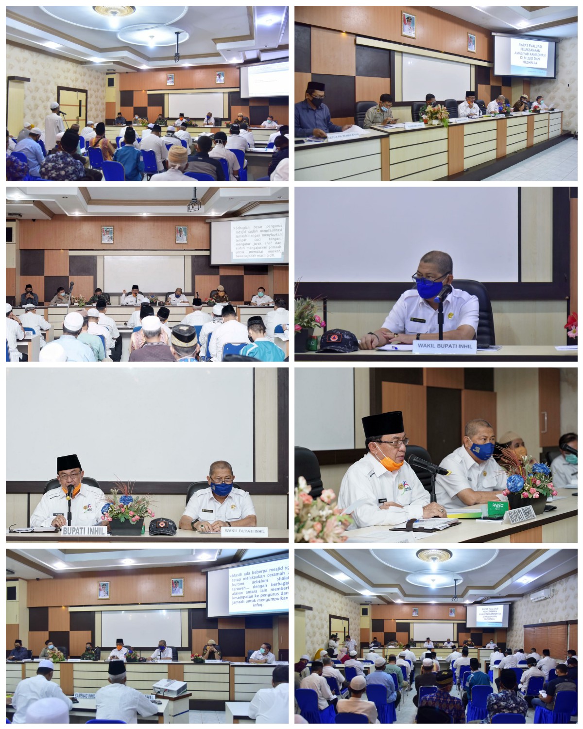 Bahas Protokol Kesehatan, Bupati Inhil Pimpin Rapat Pertemuan dengan Pengurus Mesjid dan Musholla