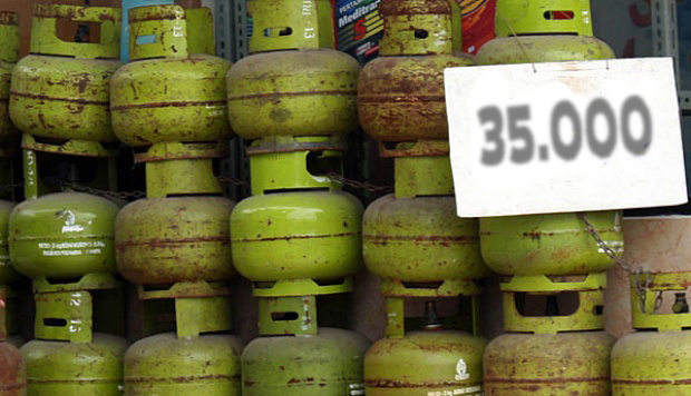Masyarakat Inhil Keluhkan Harga Gas Elpiji 3Kg Mencapai Rp 35ribu
