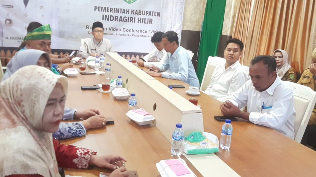 Pemkab Inhil Ikuti Rakor Pengendalian Inflasi Daerah Tahun 2024 Secara Virtual