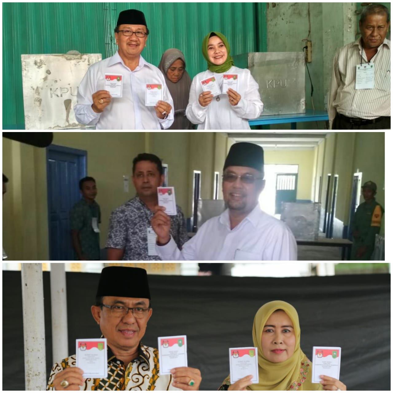 Paslon Bupati dan Wabup Inhil 'Nyoblos' di Sini