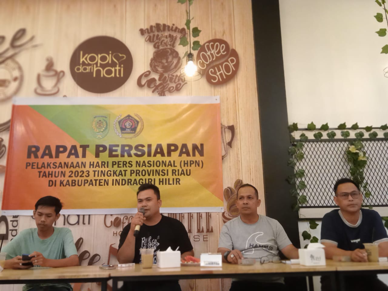 Persiapan Inhil Sebagai Tuan Rumah HPN 2023, PWI dan Diskominfo PS Gelar Rapat bersama