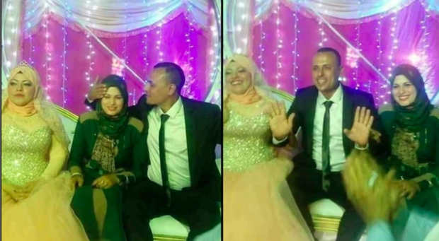 VIRAL! Istri Tua Ikut Duduk di Pelaminan Saat Suaminya Nikah Lagi