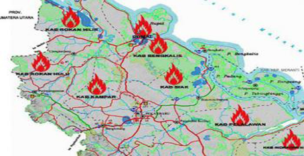 Riau di Guyur Hujan, Hujan Mengguyur, Hotspot Tetap Terpantau