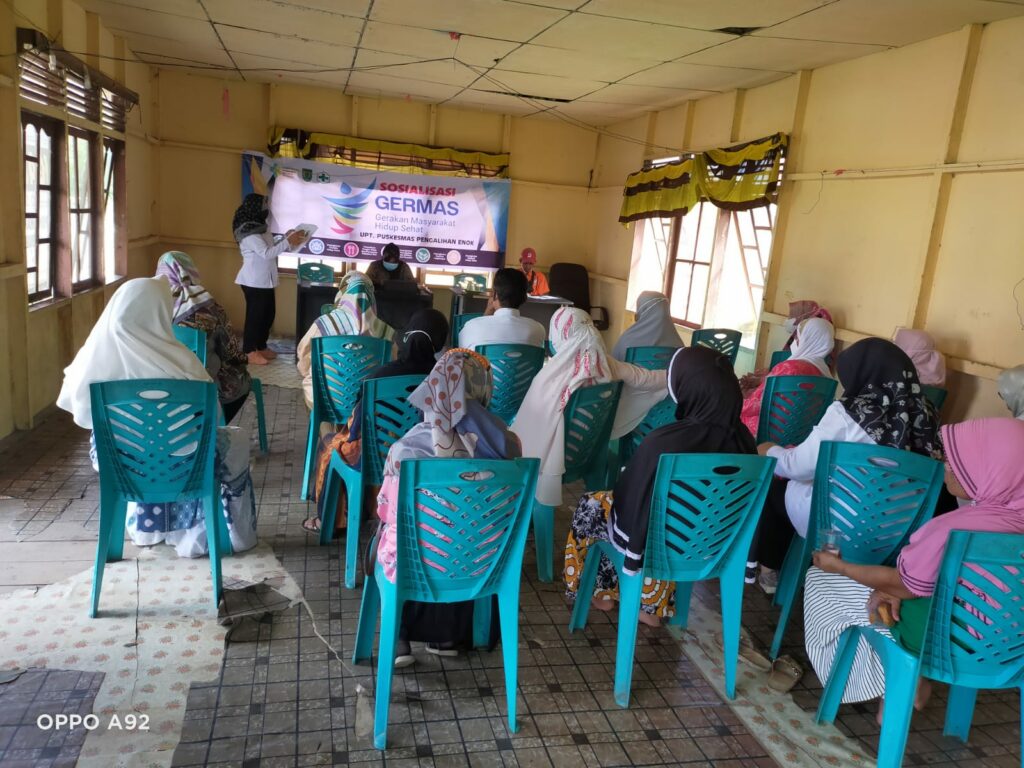 Puskesmas Pengalihan Enok Gelar Sosialisasi Germas